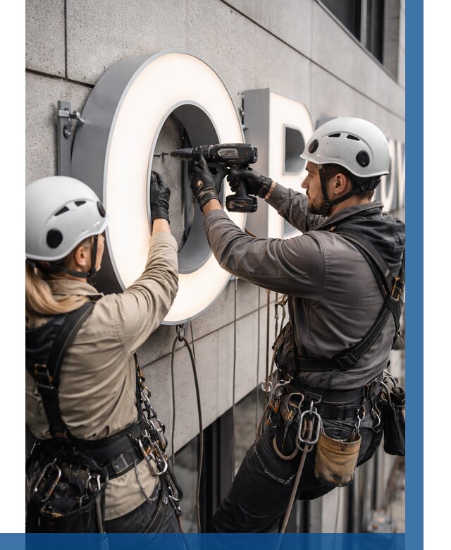 Монтаж световых букв в Биробиджане от 3041 р. под ключ ВЫСОТНИК-Брб