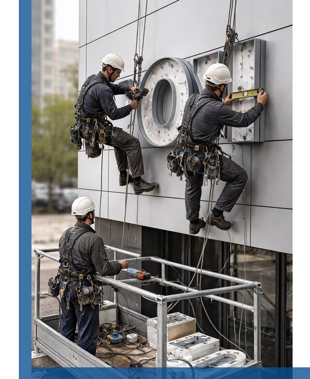 Профессиональный монтаж световых букв в Биробиджане под ключ