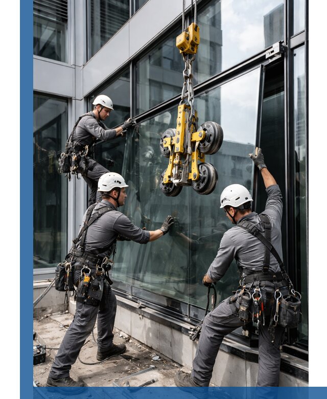 Структурное остекление фасадов в Биробиджане монтаж и обслуживание