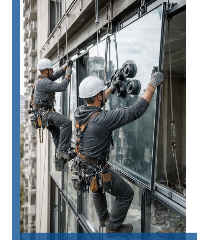 Витражное остекление фасадов и лоджий в Биробиджане под ключ