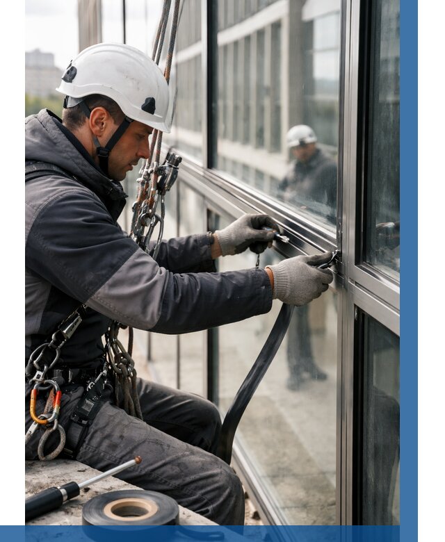 Ремонт витражных конструкций в Биробиджане от 3548 р. | ВЫСОТНИК-Брб