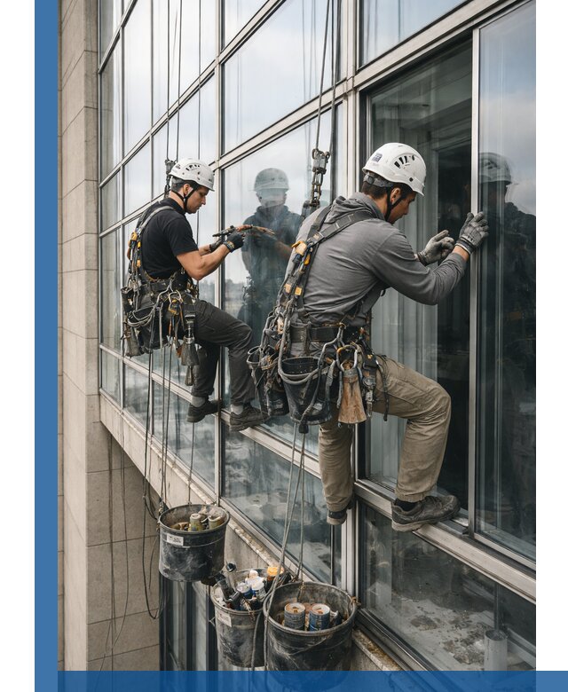 Ремонт витражных конструкций и фасадного остекления в Биробиджане