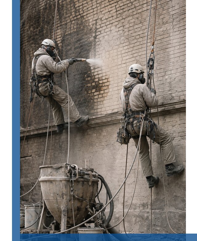 Пескоструйная очистка фасадов в Биробиджане профессионально