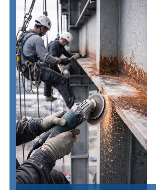 Зачистка металла от ржавчины и подготовка поверхностей в Биробиджане