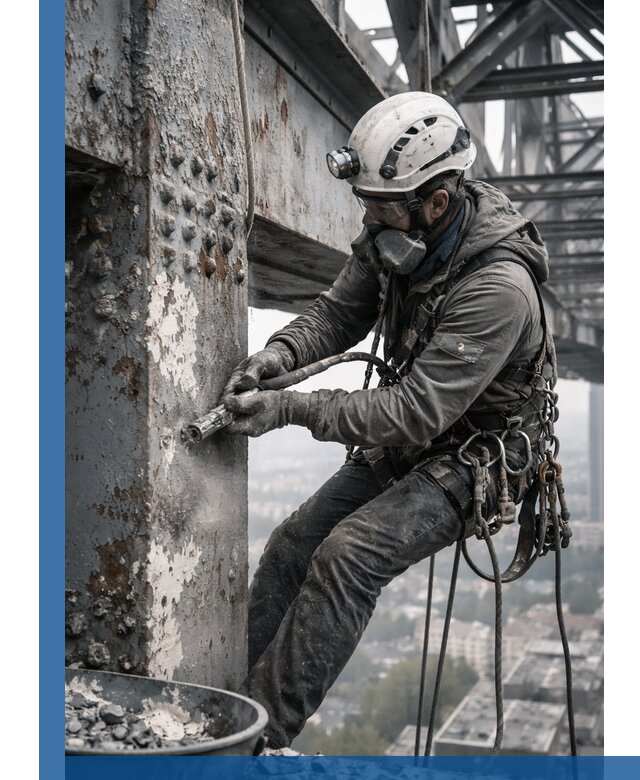 Удаление старой краски с металлических конструкций в Биробиджане