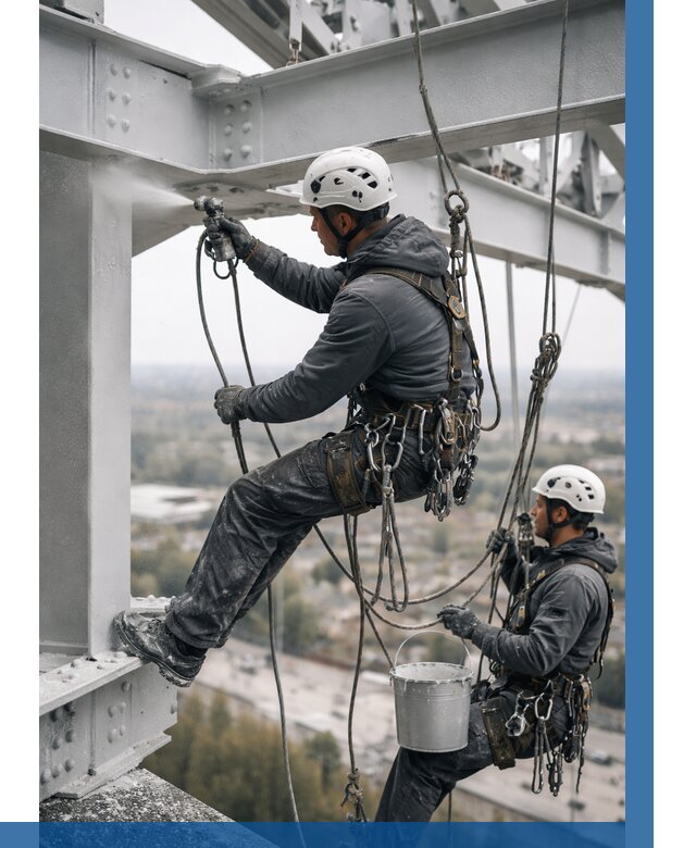 Покраска металлоконструкций на высоте в Биробиджане 355 р |ВЫСОТНИК-Брб