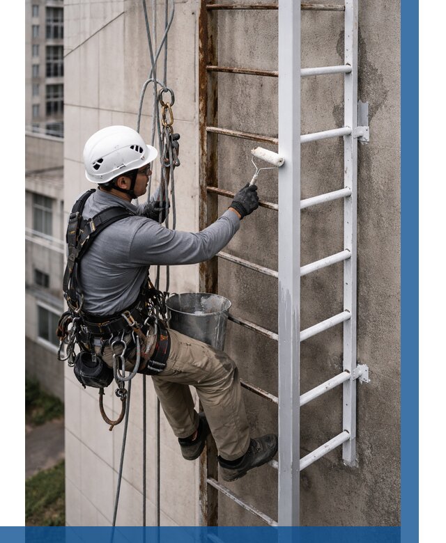 Покраска пожарных лестниц в Биробиджане от 4562 р. | ВЫСОТНИК-Брб