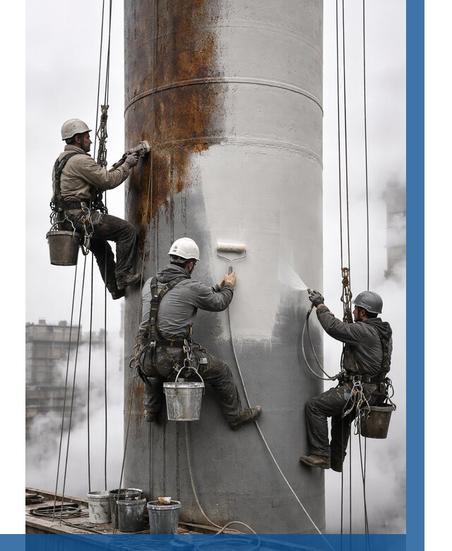 Покраска дымовых труб в Биробиджане от 8617 р. | ВЫСОТНИК-Брб