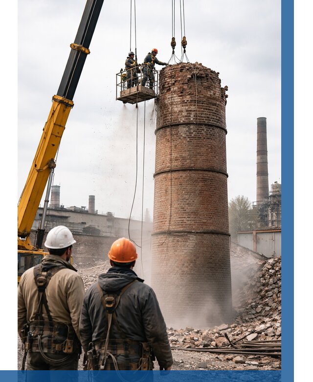 Демонтаж дымовой трубы в Биробиджане от 91242 р. | ВЫСОТНИК-Брб, смета