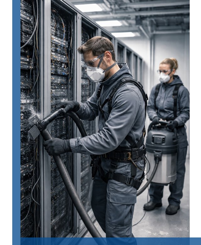 Обеспыливание серверной комнаты в Биробиджане, профессиональная очистка
