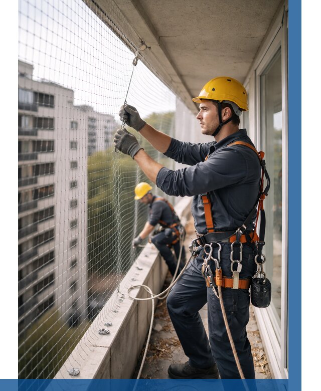 Монтаж сетки от птиц в Биробиджане от 4562 р. | ВЫСОТНИК-Брб